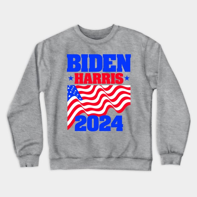 Biden-Harris 2024 for Light Backgrounds Crewneck Sweatshirt by MotiviTees